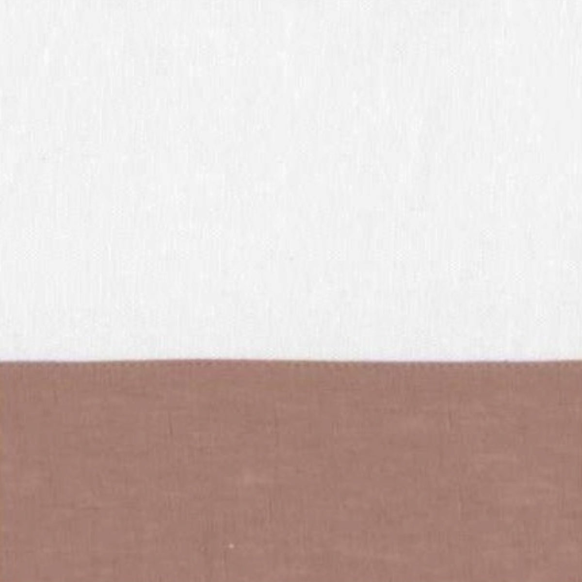 Tovaglia Alba Blumarine bianca con bordo in puro lino color cammeo