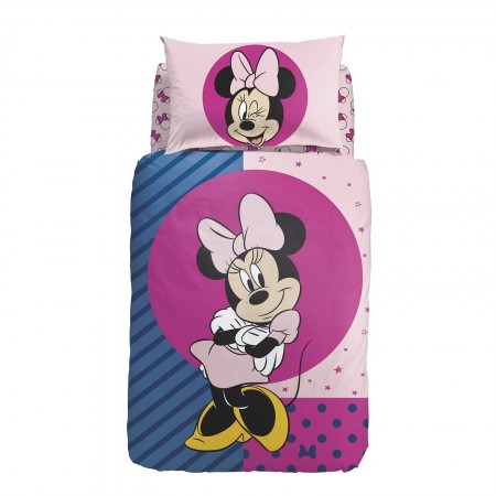 Completo copripiumino singolo Minnie Smile Disney Caleffi