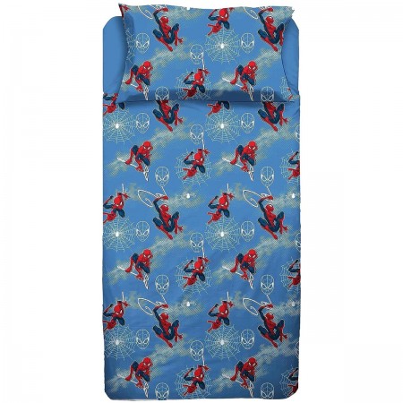 Completo lenzuolo singolo Spider Man Disney Hermet flanella