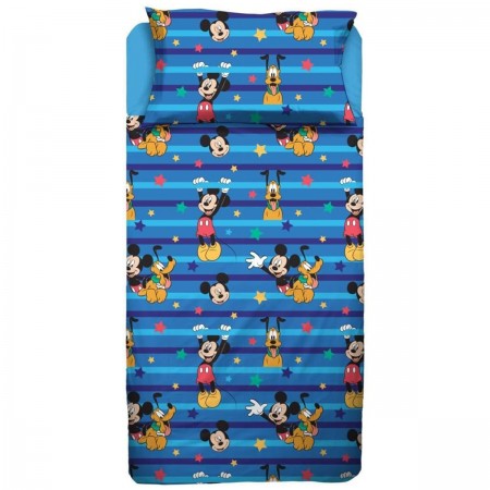 Completo lenzuolo singolo Mickey Mouse Disney Hermet flanella