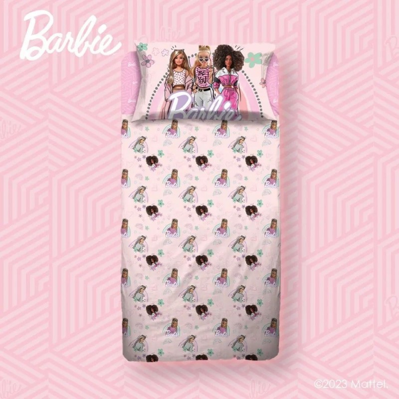 Completo lenzuolo singolo Barbie Disney Hermet