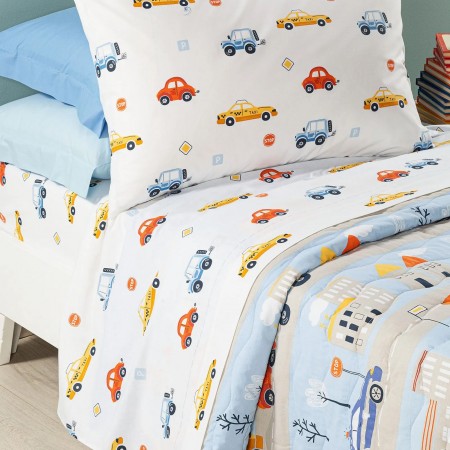 Completo lenzuola singolo Car Caleffi Kids