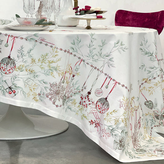 Tovaglia da tavola 18 posti Bianco Natale Blumarine