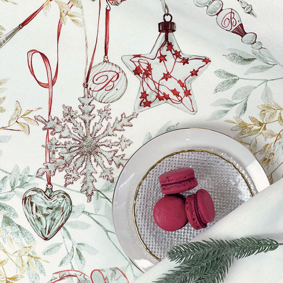 Tovaglia da tavola 12 posti Bianco Natale Blumarine