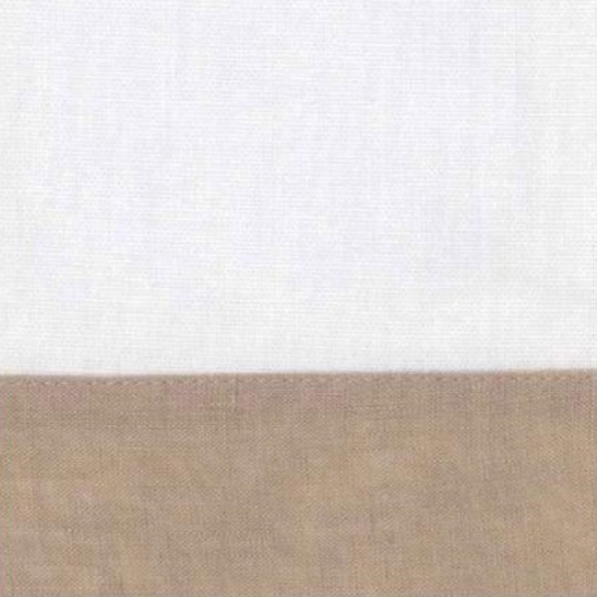 Tovaglia Blumarine Alba con bordo in lino color écru e tessuto bianco