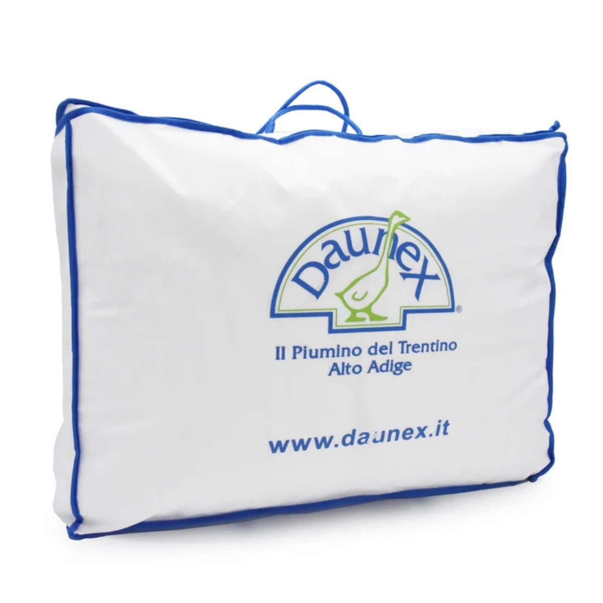 Custodia originale Daunex per piumino anallergico Damast Warm con logo del produttore