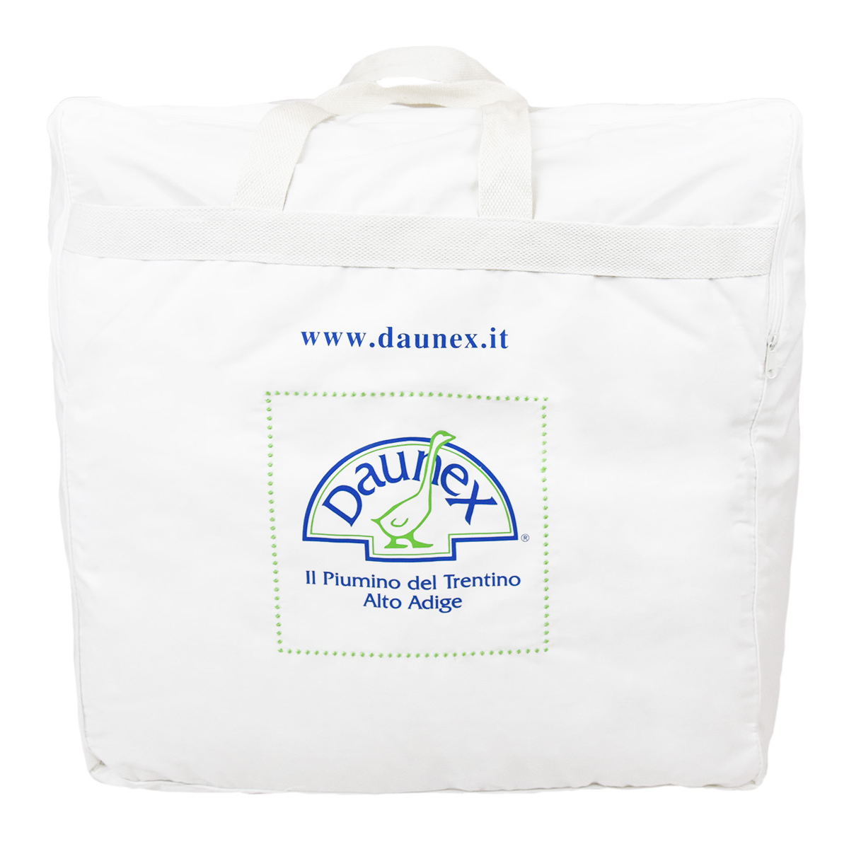 Borsa originale in cotone Daunex per conservare il piumino d'oca Tirolo Duo