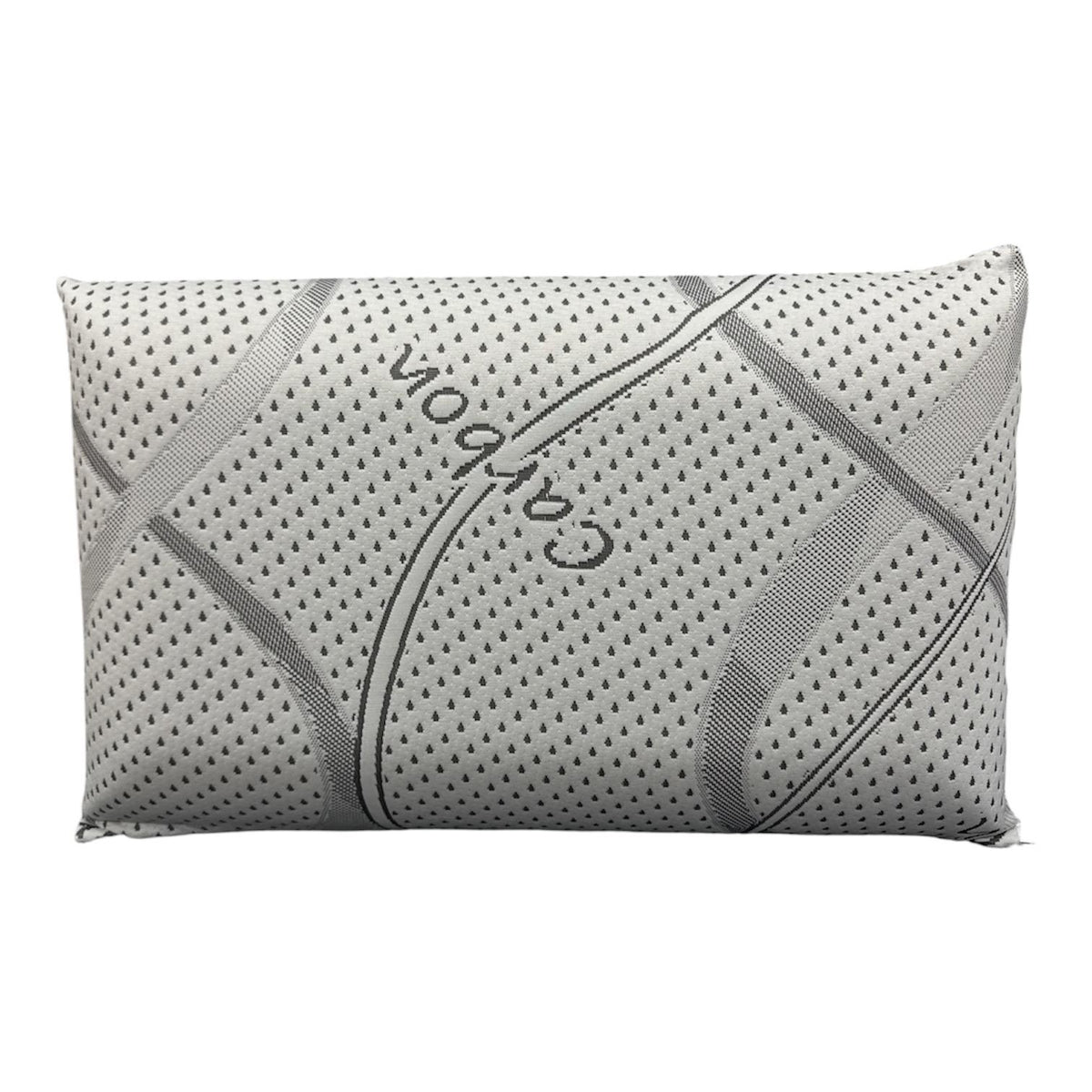 Guanciale Memory Carbone LGA alto 15 cm con rivestimento geometrico grigio