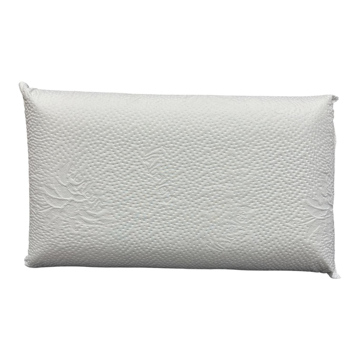 Guanciale Memory Eco GimaTex 43x73 cm alto 15 cm con fodera bianca decorata