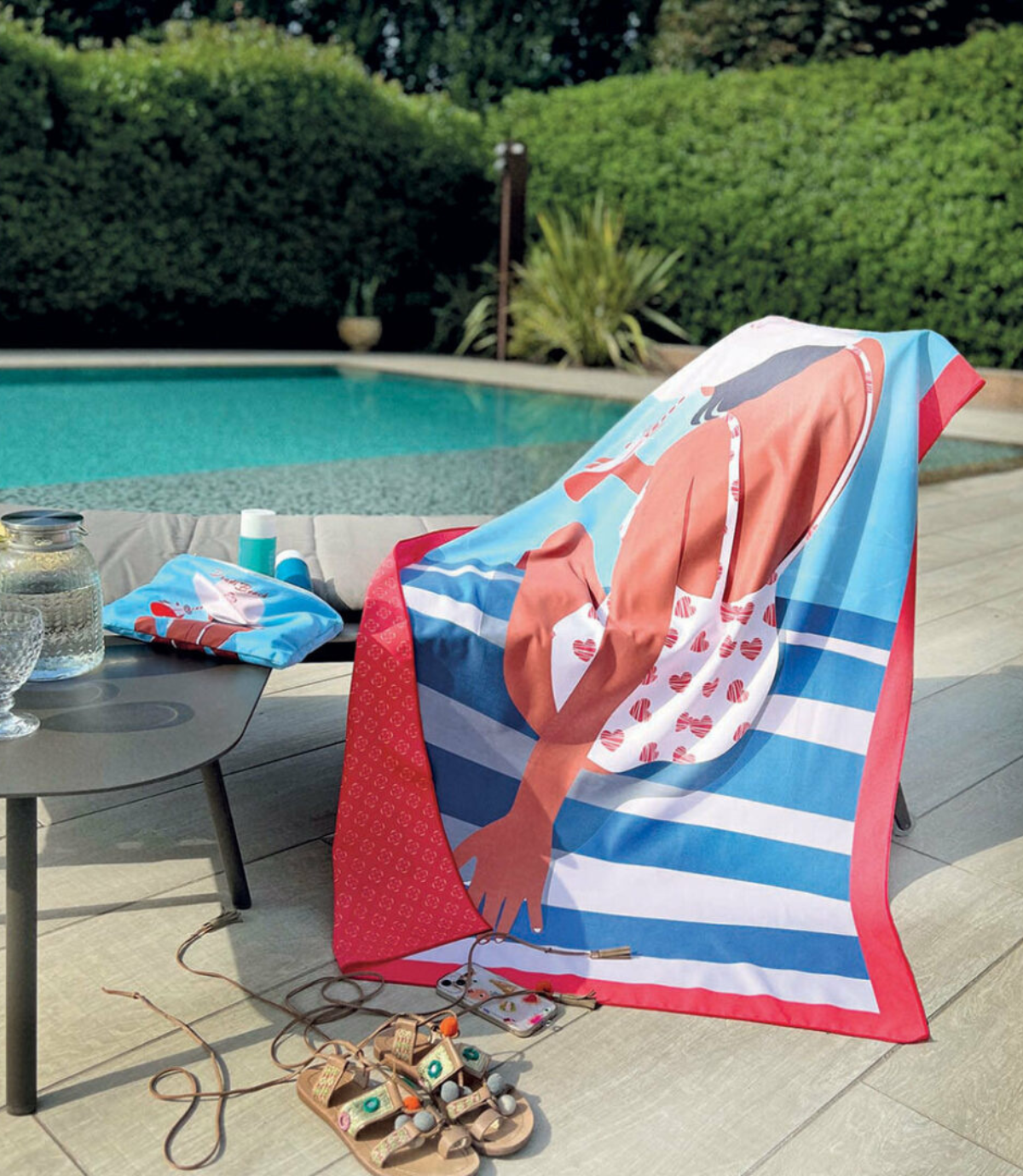 Teli mare e accessori estivi Pescatore Home in ambientazione balneare